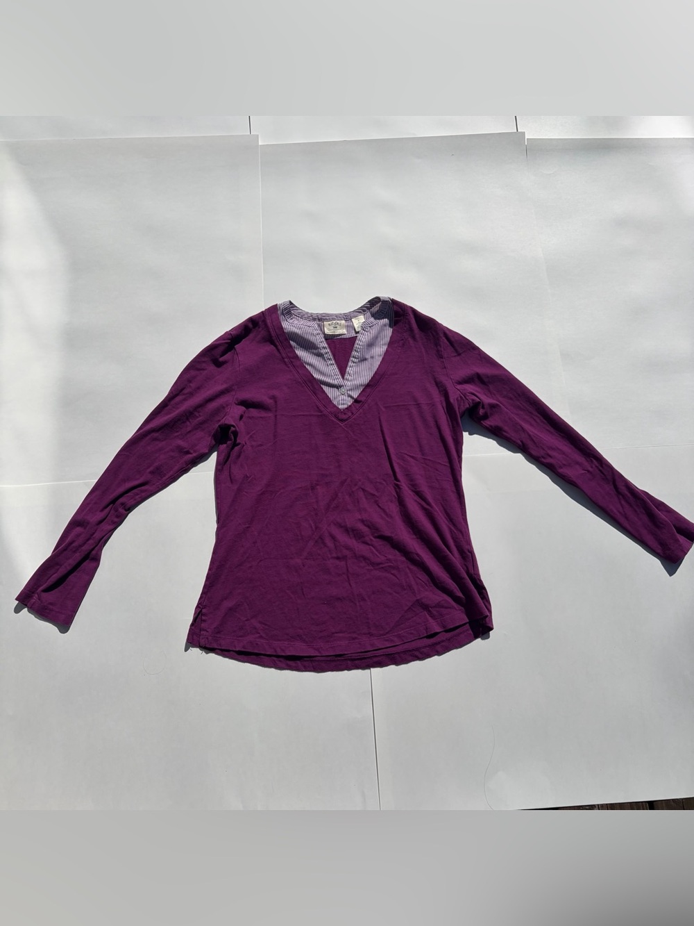 Riders by Lee Size Medium Purple Women’s Top With Built-in Collar